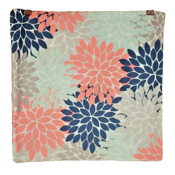 Colorful Flower Petal Starburst Pattern 17 x 17 inch Soft Throw Pillow Cover - Picture 1 of 2
